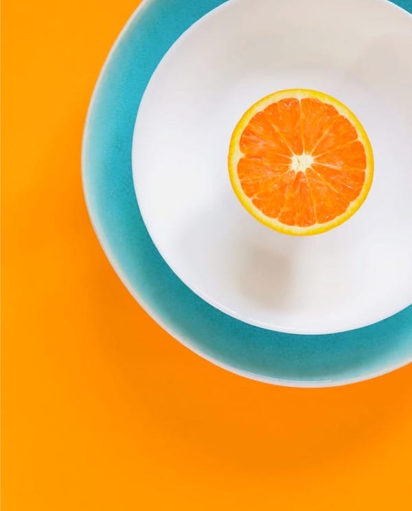 Orange on top of Bowls