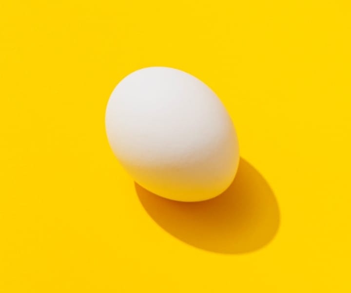 Egg on a Yellow Background